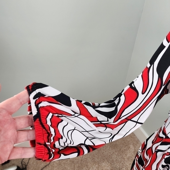 Cha Cha Vente Women’s Baby Doll Splice Neck Tunic Top Stretch Large - Picture 3 of 8